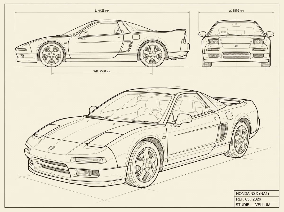 Honda NSX NA1 · Blueprint