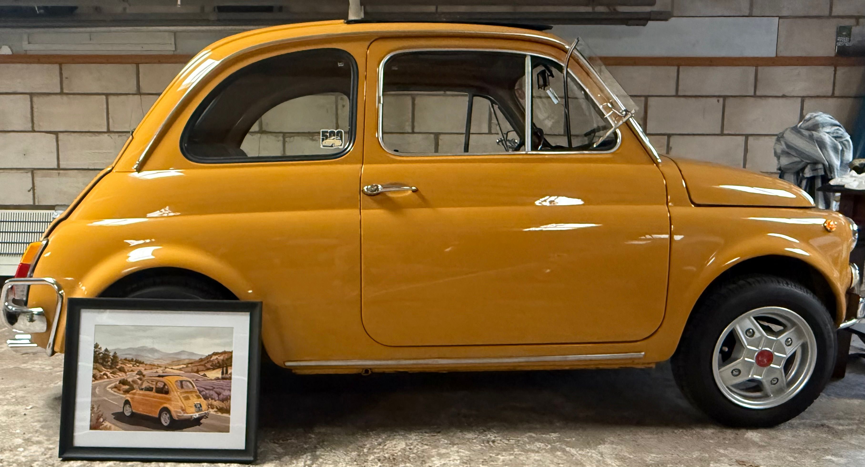 Fiat 500 van mijn man. — Marion